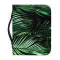 Tropical Palm Leaf Print Leather Bible Cover