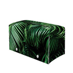 Tropical Palm Leaf Print Leather Tissue Box Cover