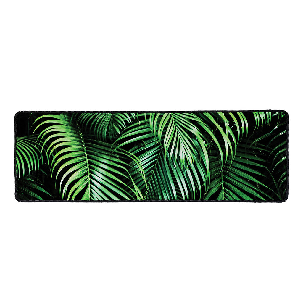 Tropical Palm Leaf Print Long Kitchen Mat