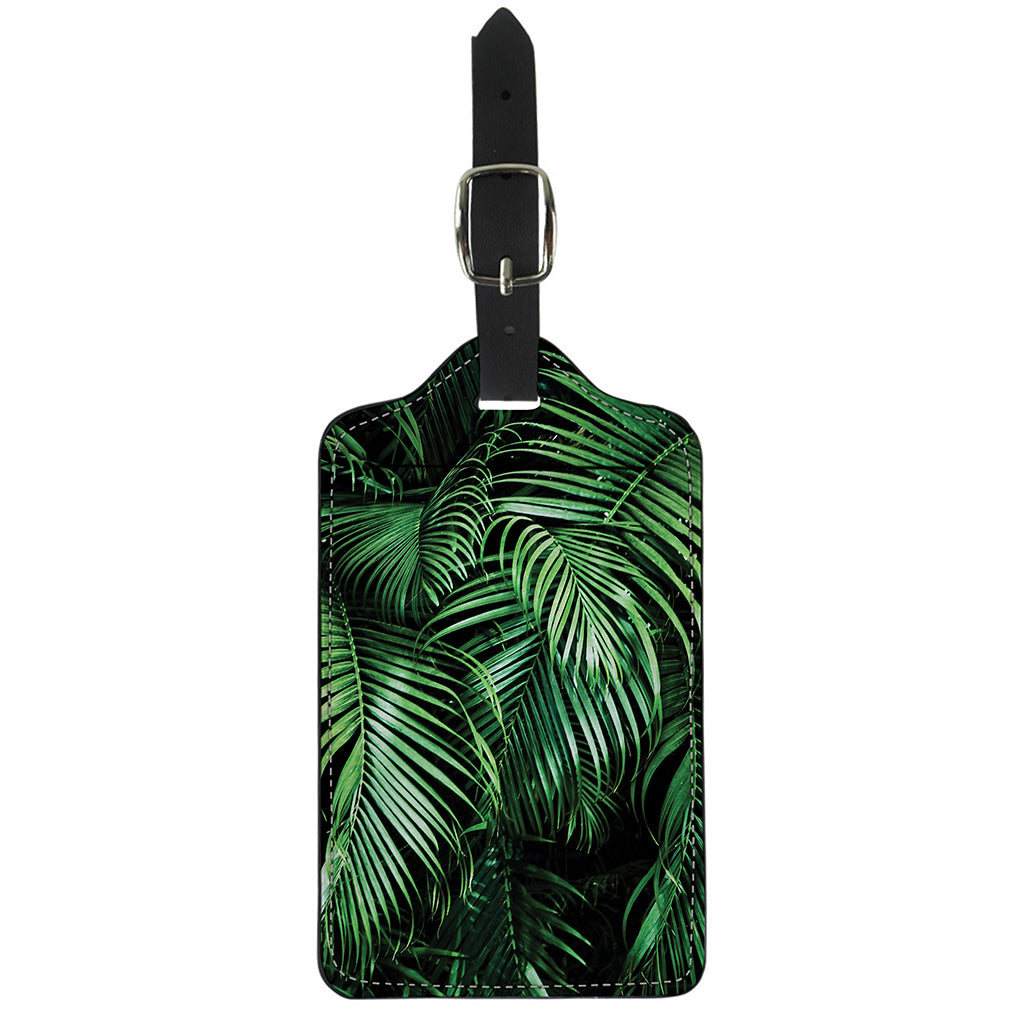 Tropical Palm Leaf Print Luggage Tag