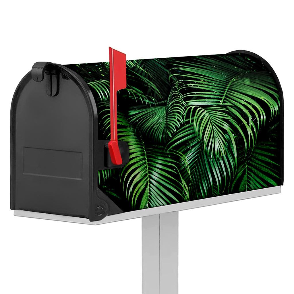 Tropical Palm Leaf Print Mailbox Cover