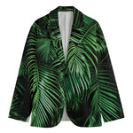 Tropical Palm Leaf Print Men's Blazer