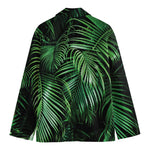 Tropical Palm Leaf Print Men's Blazer