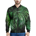 Tropical Palm Leaf Print Men's Bomber Jacket