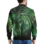 Tropical Palm Leaf Print Men's Bomber Jacket