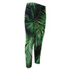 Tropical Palm Leaf Print Men's Compression Pants
