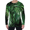 Tropical Palm Leaf Print Men's Long Sleeve T-Shirt