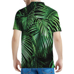 Tropical Palm Leaf Print Men's Polo Shirt