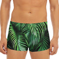 Tropical Palm Leaf Print Men's Short Boxer Briefs