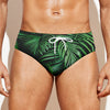 Tropical Palm Leaf Print Men's Swim Briefs