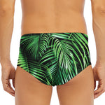 Tropical Palm Leaf Print Men's Triangle Swim Briefs
