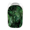 Tropical Palm Leaf Print Mesh Laundry Hamper