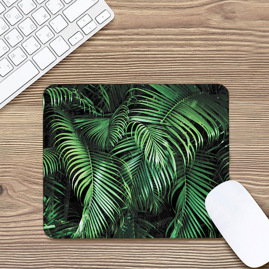 Tropical Palm Leaf Print Mouse Pad