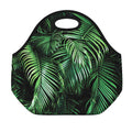 Tropical Palm Leaf Print Neoprene Lunch Bag