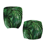 Tropical Palm Leaf Print Office Chair Cover
