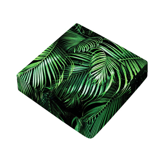 Tropical Palm Leaf Print Outdoor Seat Cushion Cover