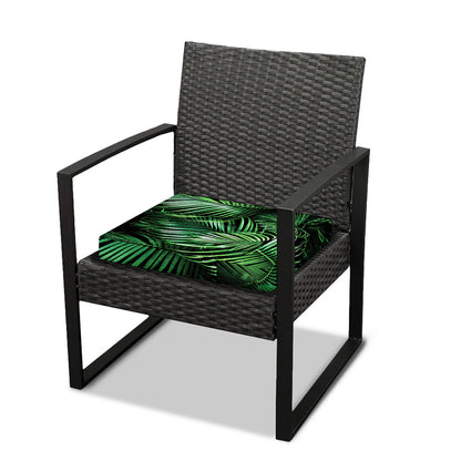 Tropical Palm Leaf Print Outdoor Seat Cushion Cover