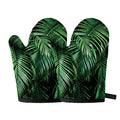 Tropical Palm Leaf Print Oven Mitts