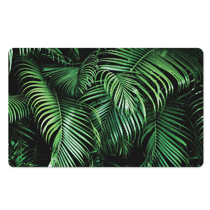 Tropical Palm Leaf Print Polyester Doormat