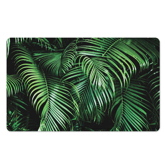 Tropical Palm Leaf Print Polyester Doormat