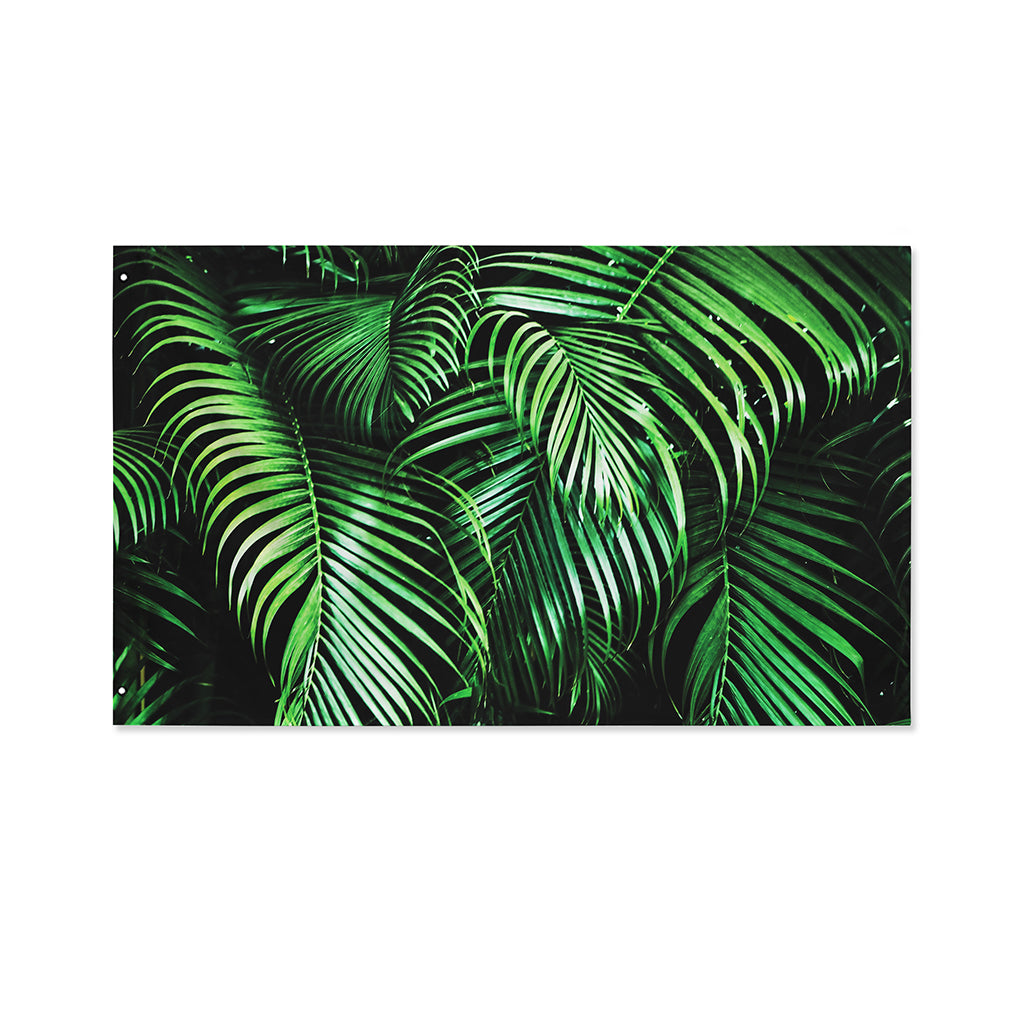 Tropical Palm Leaf Print Polyester Flag