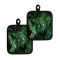Tropical Palm Leaf Print Pot Holders