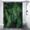 Tropical Palm Leaf Print Premium Shower Curtain