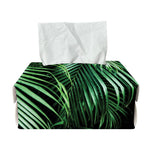 Tropical Palm Leaf Print Rectangle Tissue Box Cover
