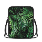 Tropical Palm Leaf Print Rectangular Crossbody Bag