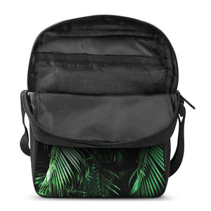 Tropical Palm Leaf Print Rectangular Crossbody Bag