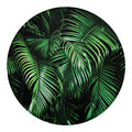 Tropical Palm Leaf Print Round Blanket