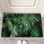 Tropical Palm Leaf Print Rubber Doormat