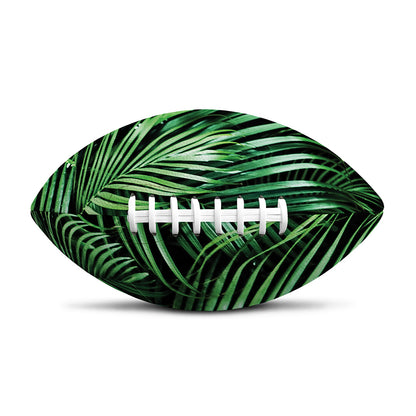 Tropical Palm Leaf Print Rugby Ball