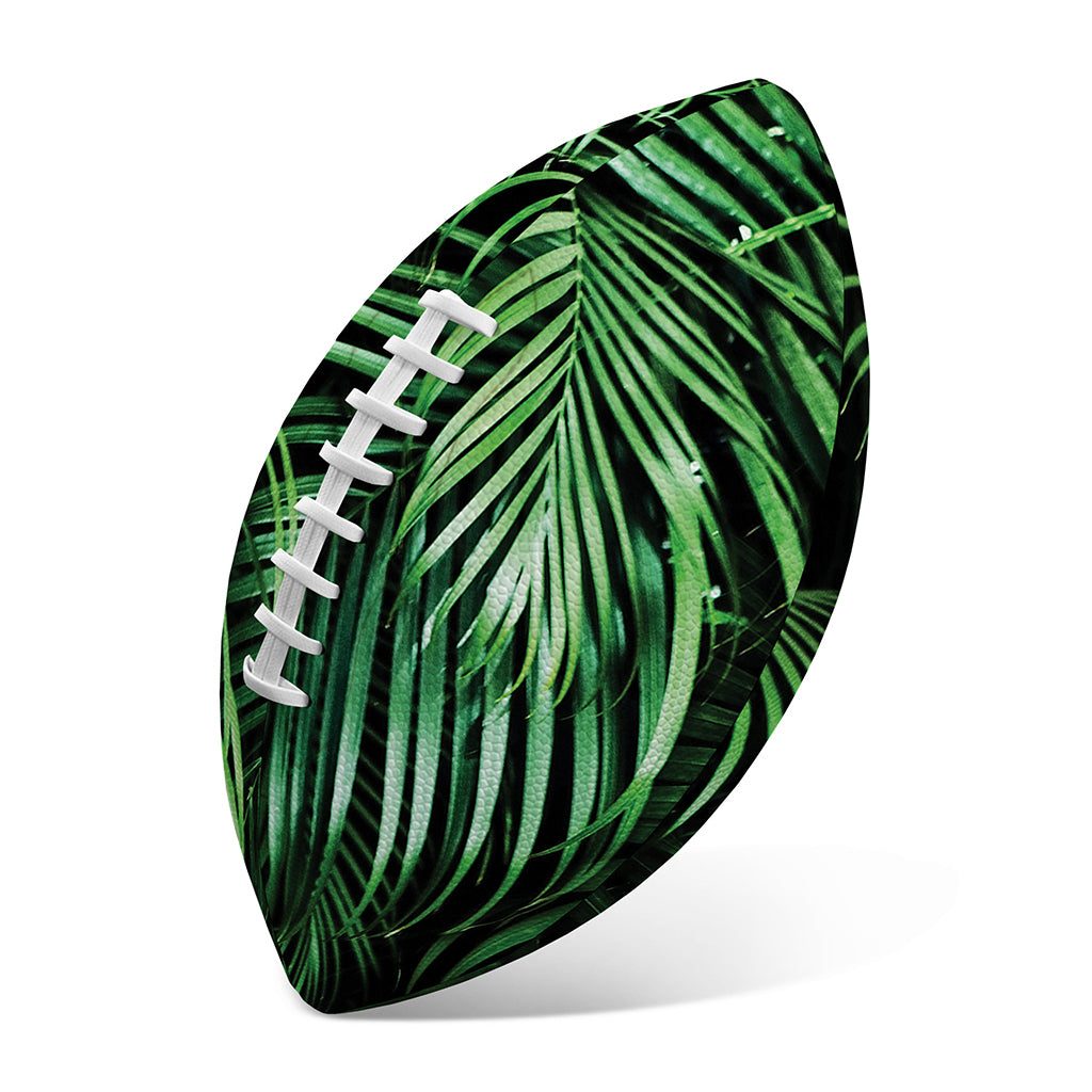 Tropical Palm Leaf Print Rugby Ball