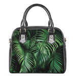 Tropical Palm Leaf Print Shoulder Handbag