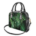 Tropical Palm Leaf Print Shoulder Handbag