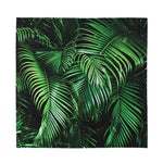 Tropical Palm Leaf Print Silk Bandana