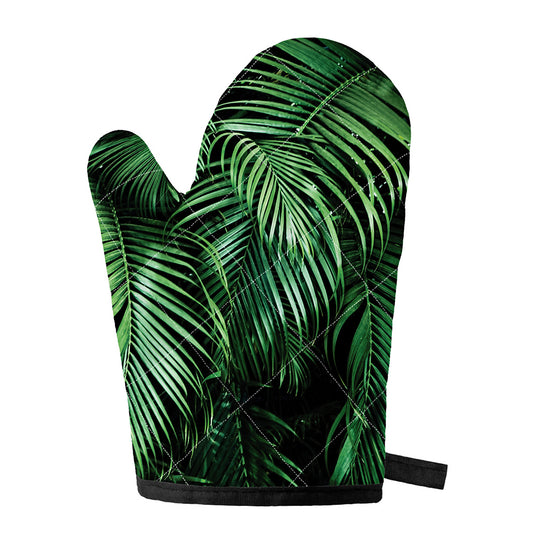 Tropical Palm Leaf Print Single Oven Mitt