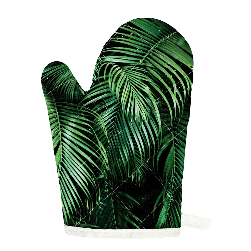 Tropical Palm Leaf Print Single Oven Mitt