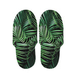 Tropical Palm Leaf Print Slippers