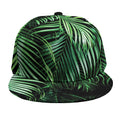 Tropical Palm Leaf Print Snapback Cap