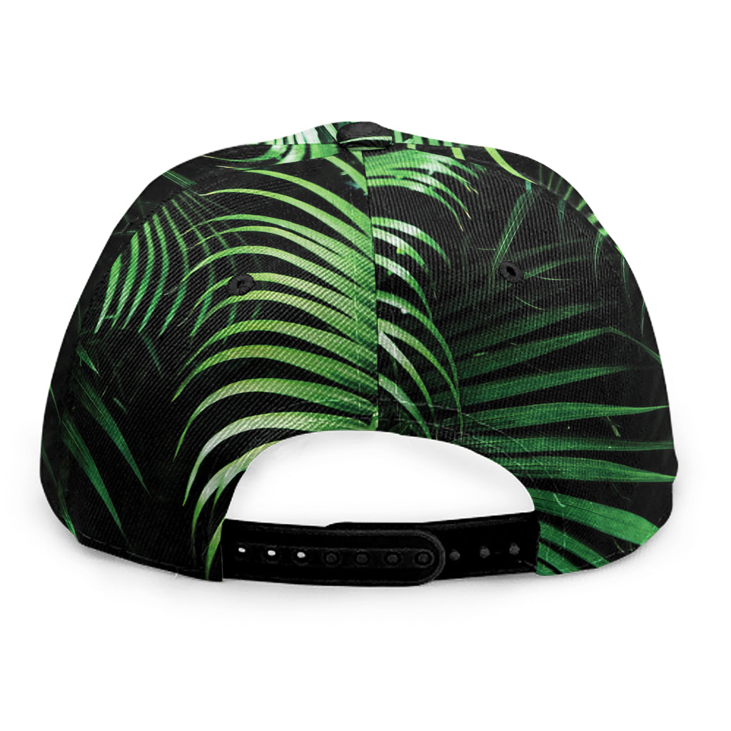 Tropical Palm Leaf Print Snapback Cap