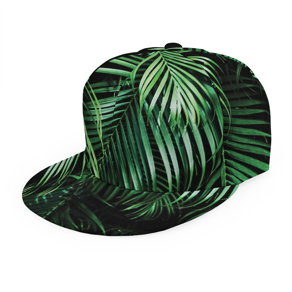 Tropical Palm Leaf Print Snapback Cap