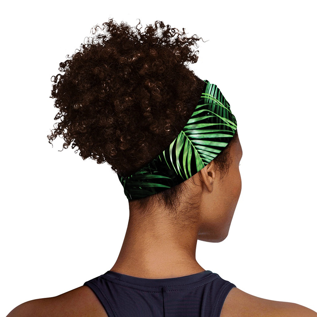 Tropical Palm Leaf Print Sports Headband