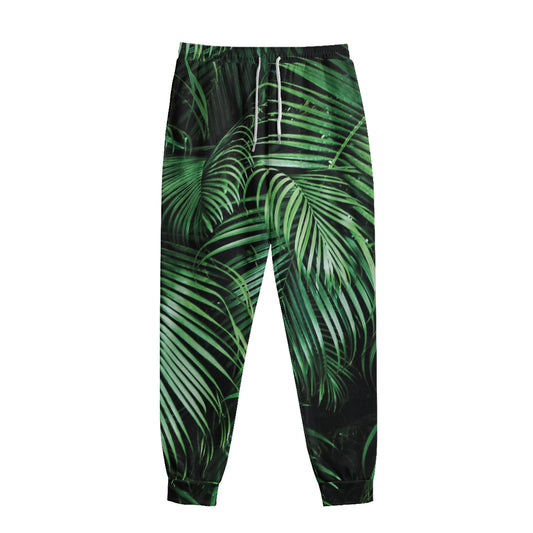Tropical Palm Leaf Print Sweatpants