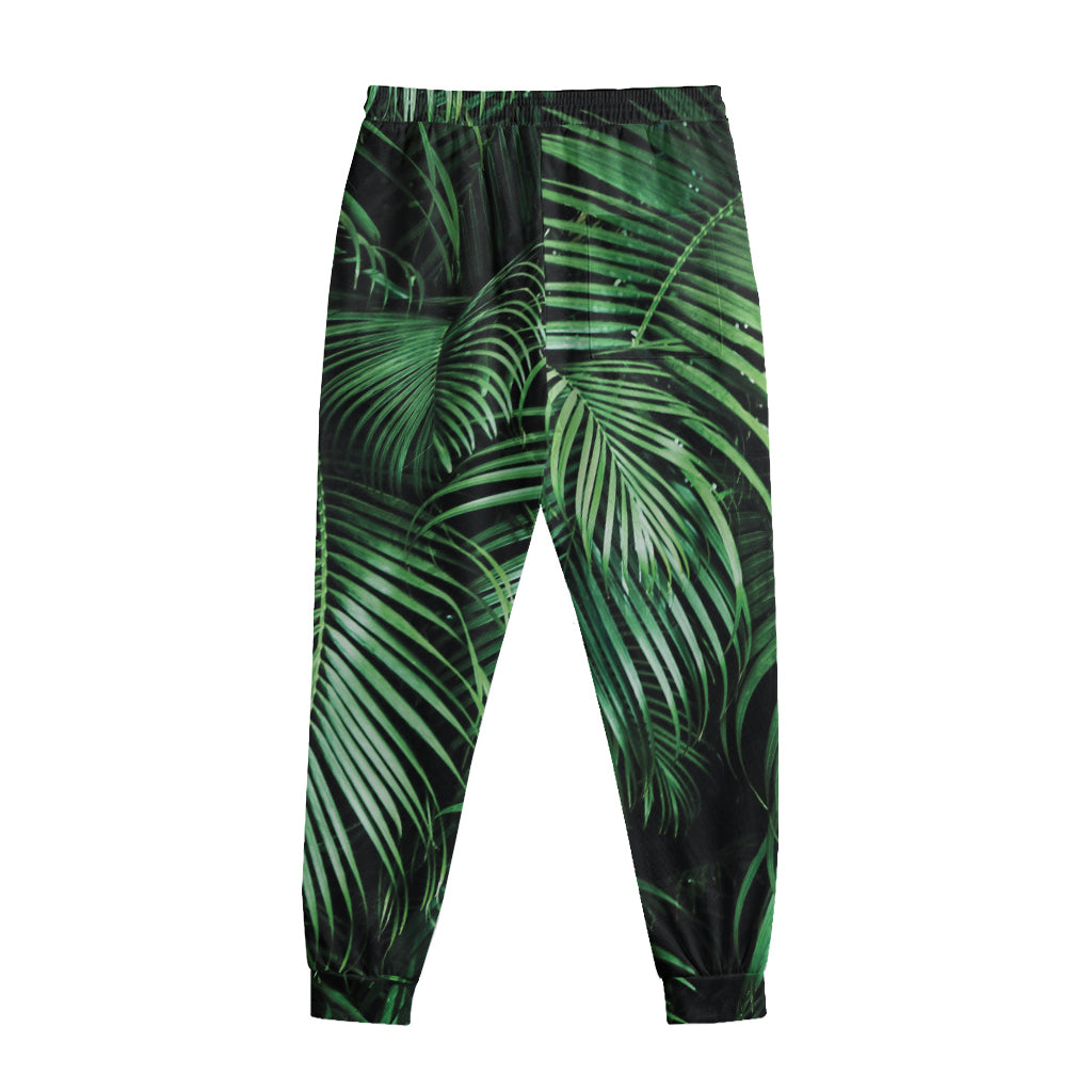 Tropical Palm Leaf Print Sweatpants