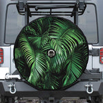 Tropical Palm Leaf Print Tire Cover With Camera Hole