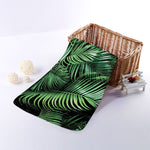 Tropical Palm Leaf Print Towel