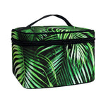 Tropical Palm Leaf Print Travel Makeup Bag