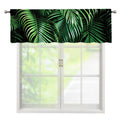 Tropical Palm Leaf Print Window Valance